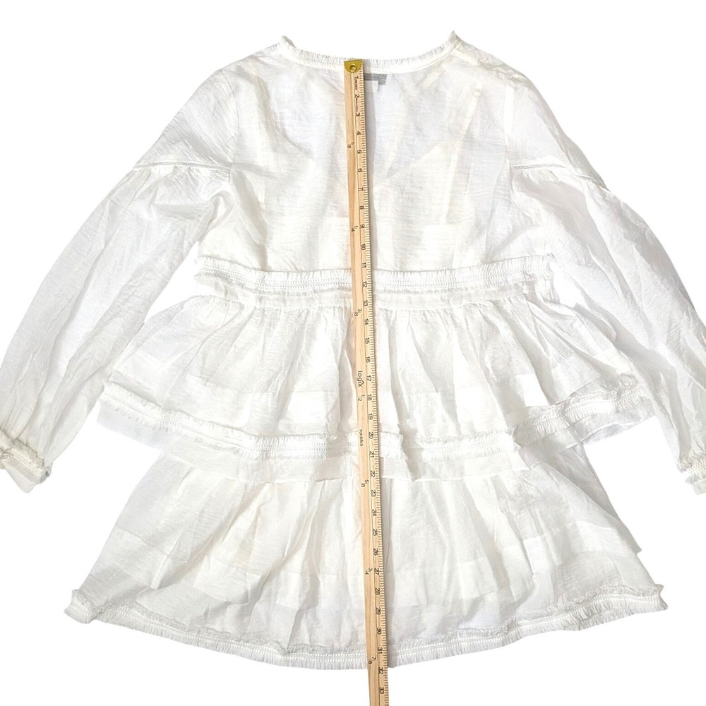 Labelrail x Collyer Twins White Tiered Boho Mini Dress Size 10 - Picture 15 of 16